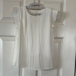Chic White Pleated Kids Blouse